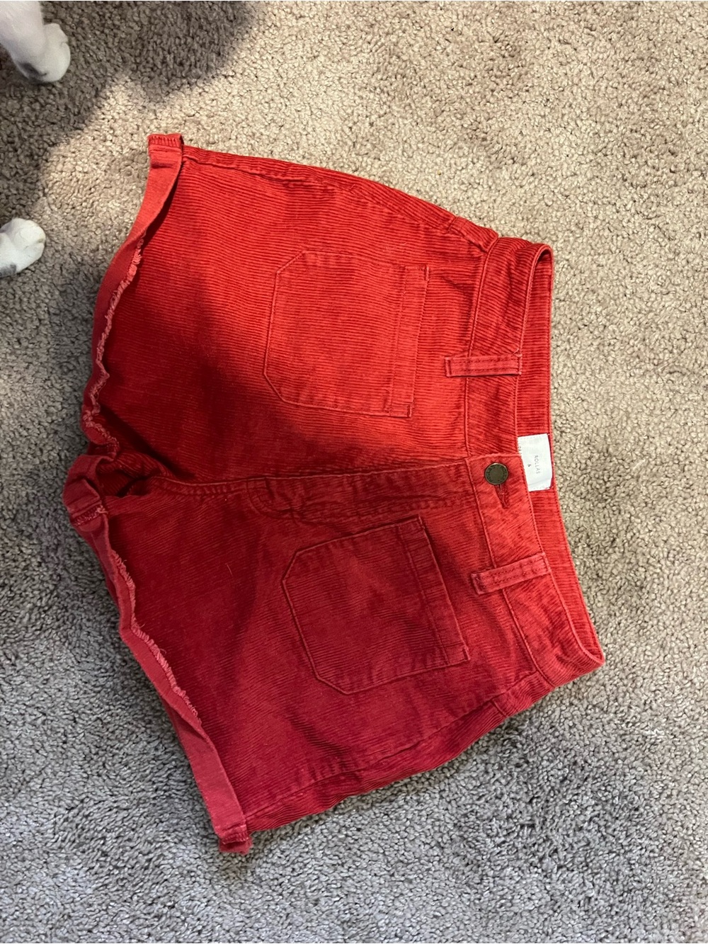 BDG High-Waist Red Corduroy Shorts